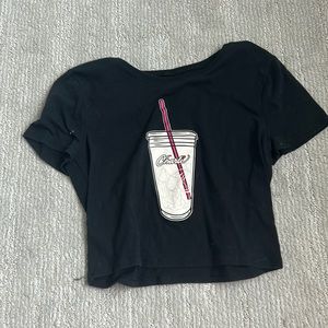 Charli Damelio merch, kids black crop top